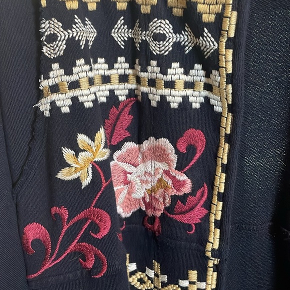 JOHNNY WAS Embroidered ARALYN COAT Raw Seamed Coat Cardigan - Picture 6 of 11